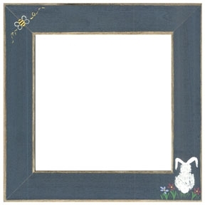 Matte Blue With Bumble Bee & Bunny Frame - Click Image to Close